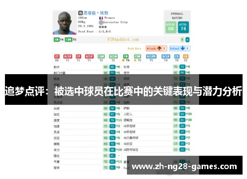 追梦点评：被选中球员在比赛中的关键表现与潜力分析